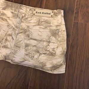 Tie dye rock revival shorts